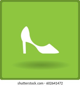 Flat icon. Women's slipper.