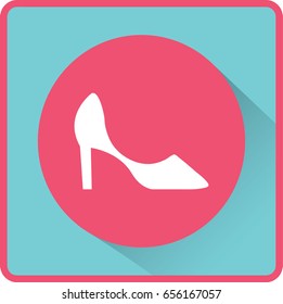 Flat icon. Women's slipper.