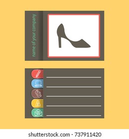 Flat icon. Women's slipper.