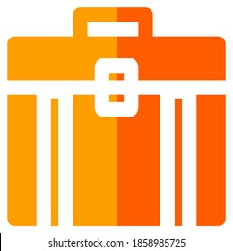 Flat icon of a work bag, suitable for a part of the office icon set