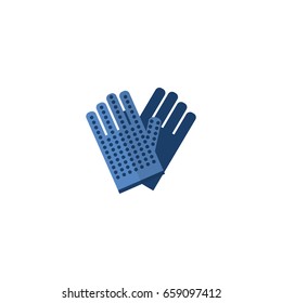 Flat Icon Work Gloves Element. Vector Illustration Of Flat Icon Mitten Isolated On Clean Background. Can Be Used As Work, Gloves And Mitten Symbols.