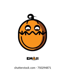 flat icon yomji evil pumpkin