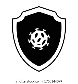 Flat iconic Shield design for app or etc

