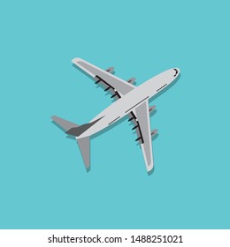 flat icons for airplane, vector illustration