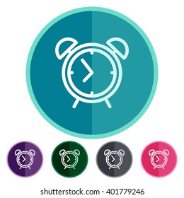 Flat icons alarm clock for Web, Mobile and business