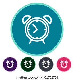 Flat icons alarm clock for Web, Mobile and business
