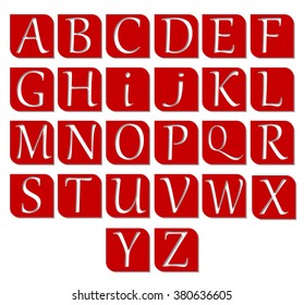 Flat icons alphabet