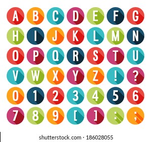 flat icon alphabet