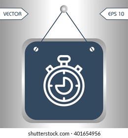 Flat icons analogic stopwatch for Web, Mobile and business