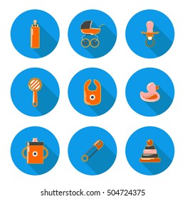 flat icons baby in vector format eps10