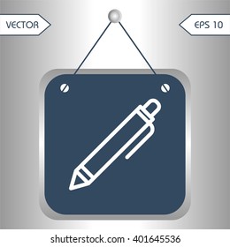 Flat icons ballpoint for Web, Mobile and business