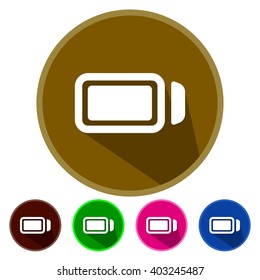 Flat icons battery full for Web, Mobile and business