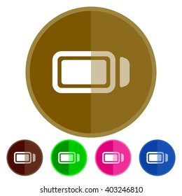 Flat icons battery full for Web, Mobile and business
