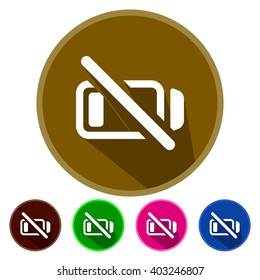 Flat icons battery uncharged for Web, Mobile and business
