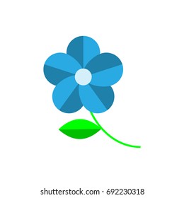 flat icons of blue flower,vector illustrations