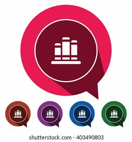 Flat icons bookshelf for Web, Mobile and business