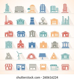 Flat Icons - Buildings