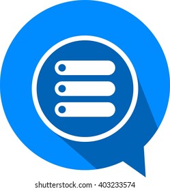 Flat icons bulleted list for Web, Mobile and business