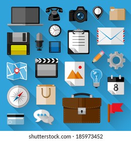 Flat icons bundle. Business concept. Vector illustration. 