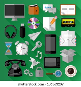 Flat icons bundle. Business concept. Vector illustration. 