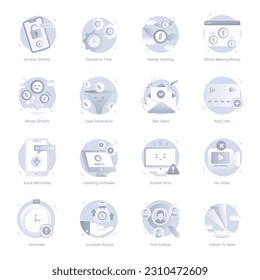 Flat Icons of Business, Web and Apps


