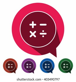 Flat icons calculator for Web, Mobile and business