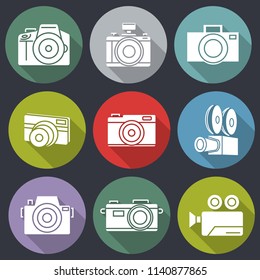flat icons for Camera and shadow,vector illustrations