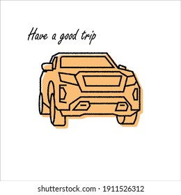 flat icons for car front,vector illustrations