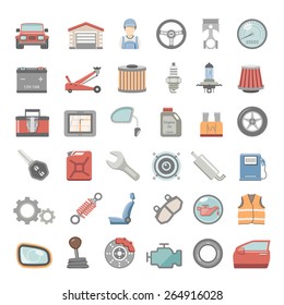 Flat Icons - Car Maintenance