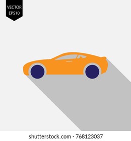 flat icons for car and shadow,transportation,vector illustrations