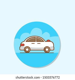 flat icons for Car side view,transportation,vector illustrations