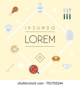 Flat Icons Chef Hat, Spice, Glass Container And Other Vector Elements. Set Of Kitchen Flat Icons Symbols Also Includes Pizza, Fried, Ladle Objects.