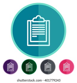 Flat icons clipboard for Web, Mobile and business
