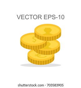 flat icons for Coins,vector illustrations