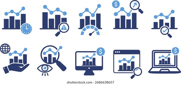 Colección de Tendencias en Análisis de Datos e Inteligencia de Negocio. Conceptos como modelado predictivo, flujos de datos en tiempo real y computación de datos con plataformas de análisis