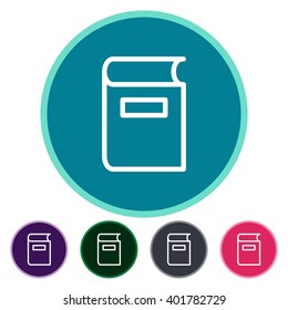 Flat icons college book for Web, Mobile and business