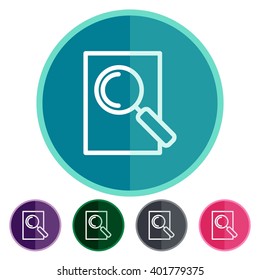 Flat icons college research for Web, Mobile and business