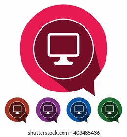 Flat icons computer for Web, Mobile and business
