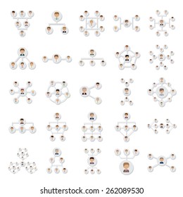 Flat Icons Connection Set: Vector Illustration, Graphic Design.For Web, Websites, Print, Presentation Templates, Promotional, Mobile Applications And Promotional Materials.Isolated On White Background