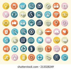 Flat icons design modern vector illustration.