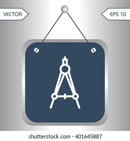 Flat icons drawing compass for Web, Mobile and business
