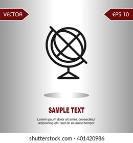 Flat icons earth globe for Web, Mobile and business