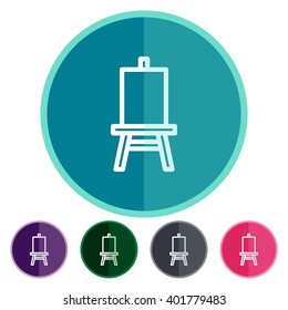 Flat icons easel for Web, Mobile and business