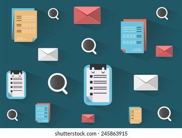 Flat icons element design. Business development. Vector illustration