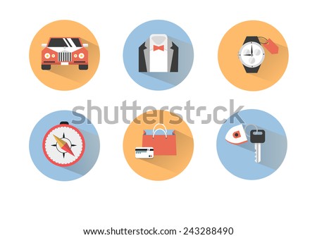 Flat icons element design. Business development. Vector illustration
