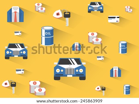 Flat icons element design. Business development. Vector illustration