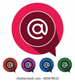 Flat icons email for Web, Mobile and business