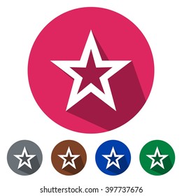 Flat icons empty star for Web, Mobile and business