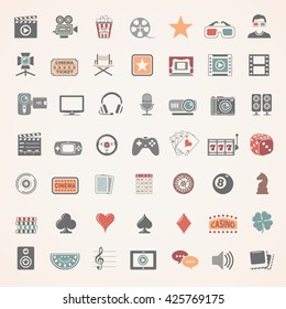 Flat Icons - Entertainment