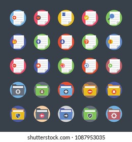 
Flat Icons of Files and Folders 
